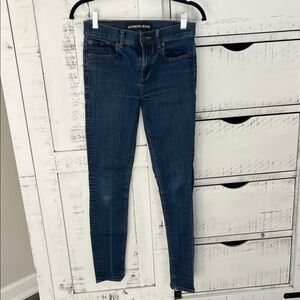 Express Dark Blue Women's Skinny Jeans